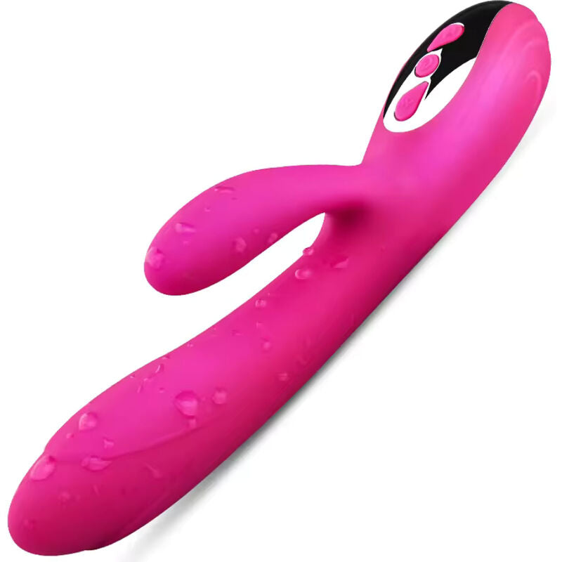 ARMONY - VIBRATEUR & STIMULATEUR FLEXIBLE  EFFET CHALEUR FUCHSIA - Sensualia