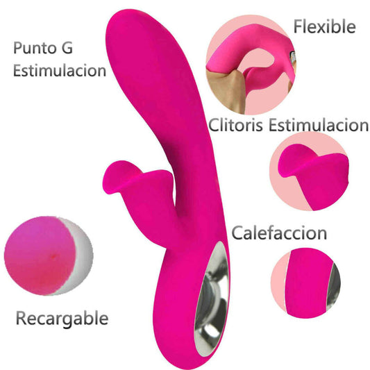 ARMONY - VIBRATEUR DARO & STIMULATEUR ANNEAU DE TIRAGE FUCHSIA - Sensualia