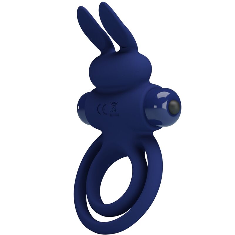 PRETTY LOVE - DAREY DOUBLE ANNEAU VIBRANT LAPIN BLEU - Sensualia