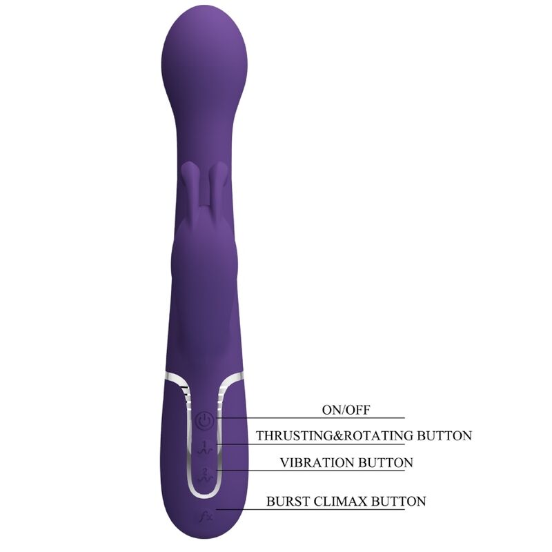 PRETTY LOVE - DEJON VIBRATEUR RABBIT 3 EN 1 MULTIFONCTION VIOLET - Sensualia
