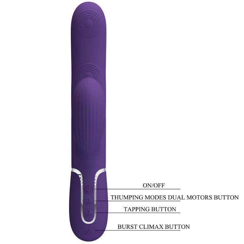 PRETTY LOVE - PERLITA VIBRATEUR G-SPOT 3 EN 1 MULTIFONCTION VIOLET - Sensualia
