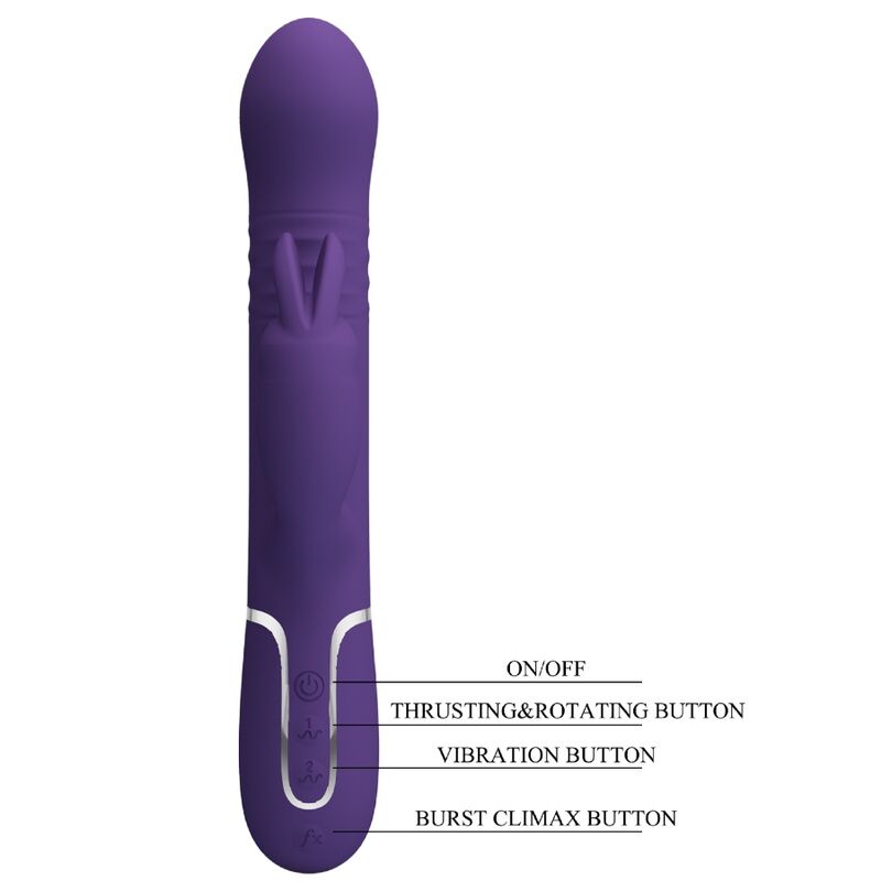 PRETTY LOVE - COALE VIBRATEUR  RABBIT 4 EN 1 VIOLET - Sensualia