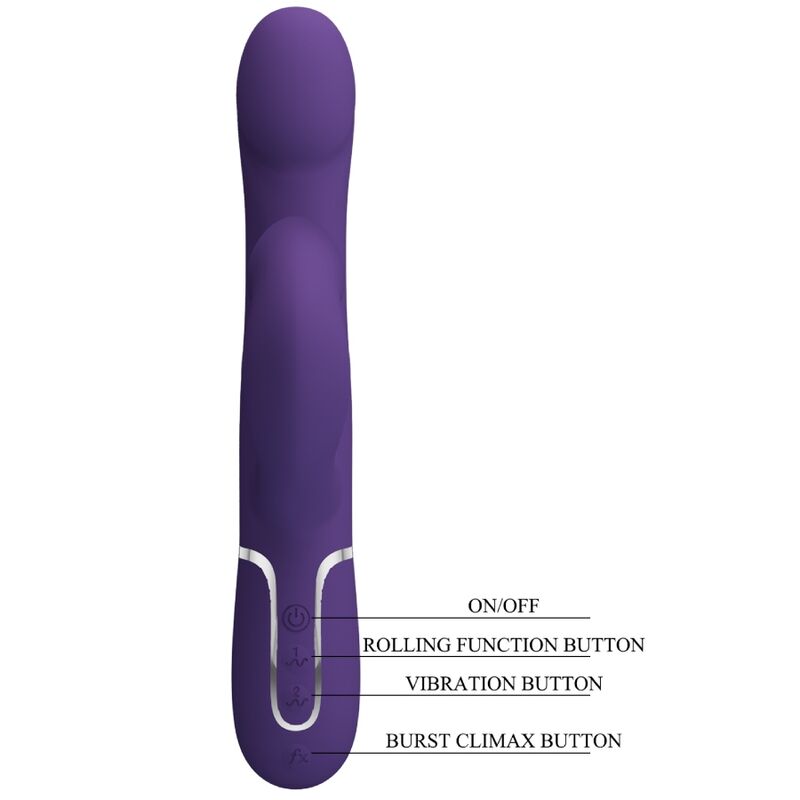 PRETTY LOVE - ZALIN PERLES VIBRATEUR LAPIN 4 EN 1 VIOLET - Sensualia