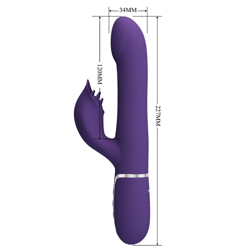 PRETTY LOVE - ZALIN PERLES VIBRATEUR LAPIN 4 EN 1 VIOLET - Sensualia