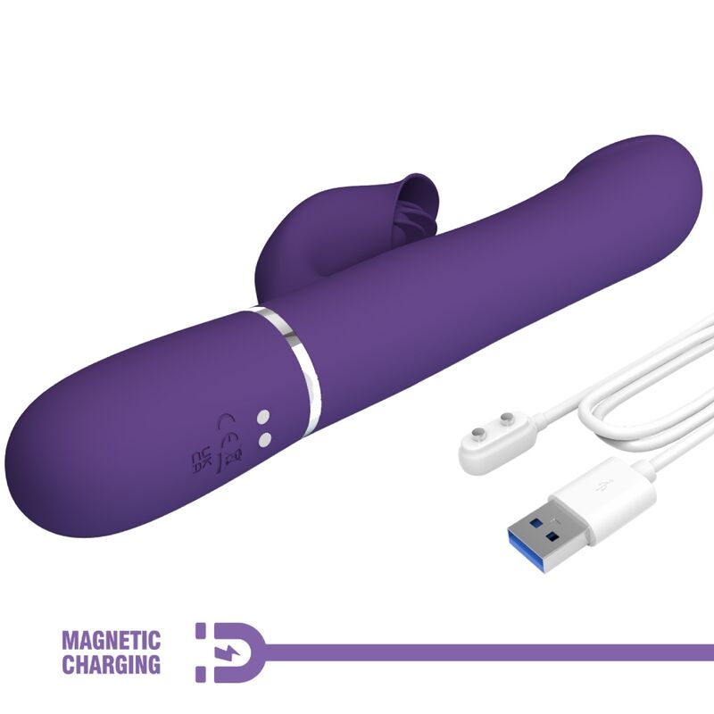 PRETTY LOVE - ZALIN PERLES VIBRATEUR LAPIN 4 EN 1 VIOLET - Sensualia