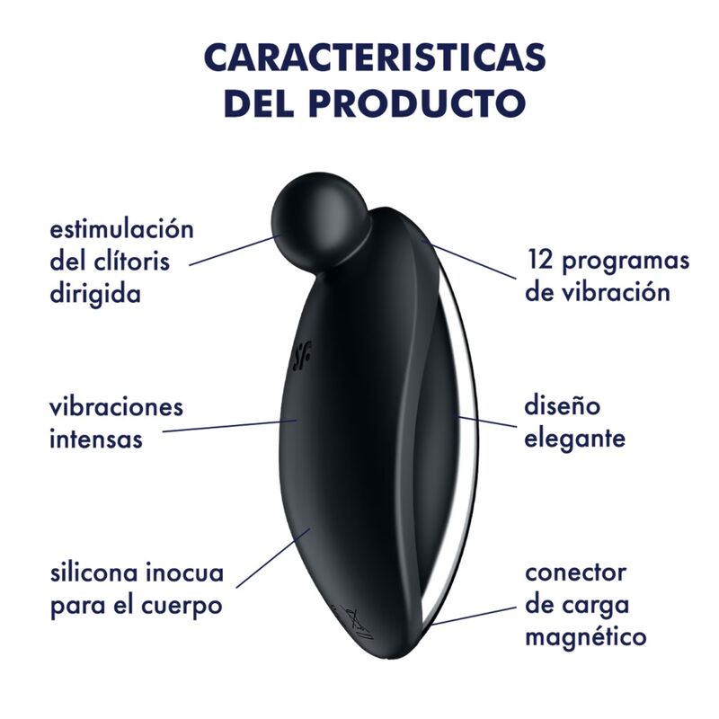 SATISFYER - SPOT ON 2 VIBRATEUR LAY-ON NOIR - Sensualia