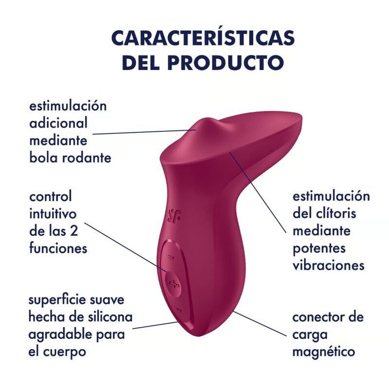 SATISFYER - VIBRATEUR EXCITERRR À POSER SUR LE CLITORIS FUCHSIA - Sensualia