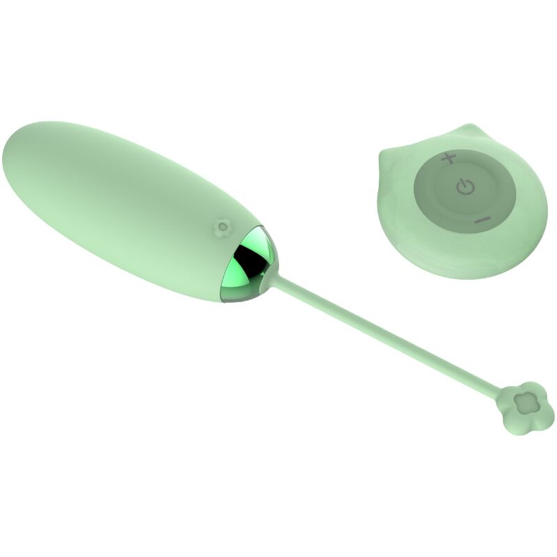ARMONY - KITTY FUN EGG VIBRATEUR TÉLÉCOMMANDE 10 VIBRATIONS VERT - Sensualia