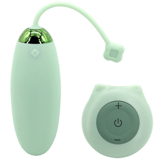 ARMONY - KITTY FUN EGG VIBRATEUR TÉLÉCOMMANDE 10 VIBRATIONS VERT - Sensualia