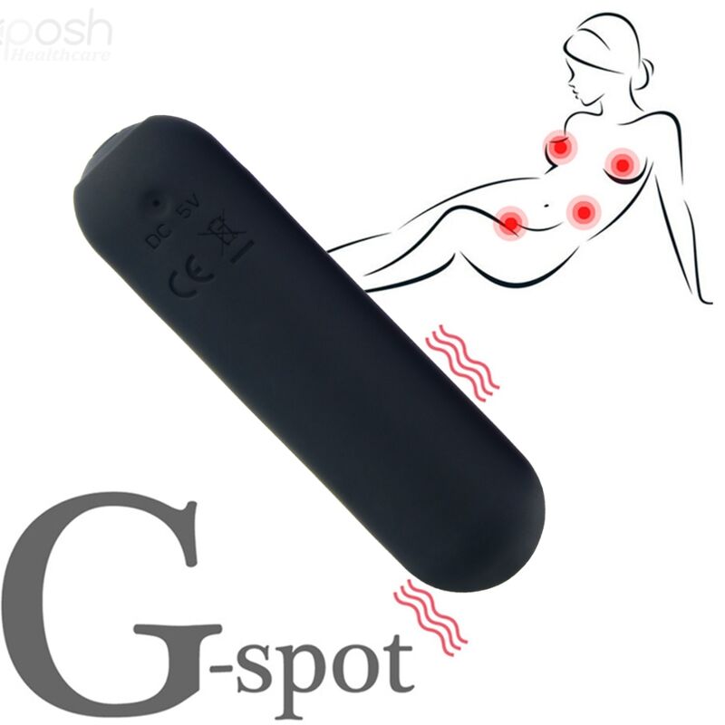 ARMONY - SPLASH HAHA VIBRATEUR BULLET SILICONE 10 VIBRATIONS 75 X 19 CM NOIR - Sensualia
