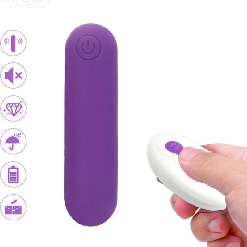 ARMONY - SPLASH JOLINE VIBRATEUR BULLET TÉLÉCOMMANDE EN SILICONE 10 VIBRATIONS 6.5 X 1.5 CM VIOLET - Sensualia