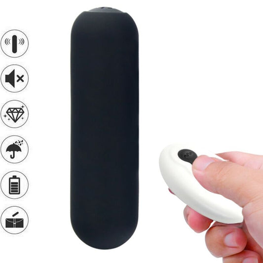ARMONY - SPLASH JOIE VIBRATEUR BULLET TÉLÉCOMMANDE EN SILICONE 10 VIBRATIONS 75 X 19 CM NOIR ARMONY STIMULATORS