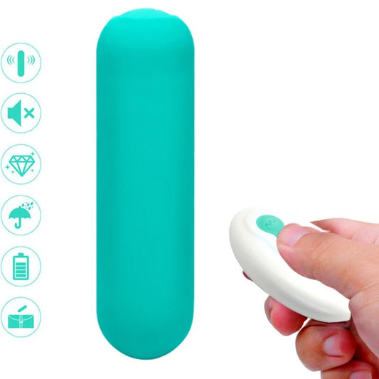 ARMONY - SPLASH JOIE VIBRATEUR BULLET TÉLÉCOMMANDE EN SILICONE 10 VIBRATIONS 75 X 19 CM VERT ARMONY STIMULATORS