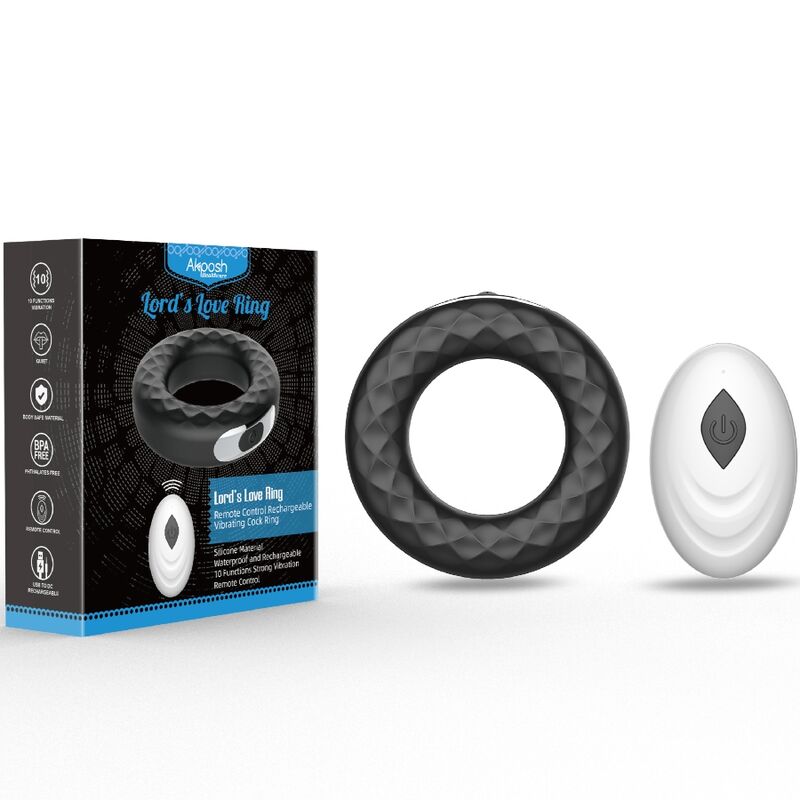 ARMONY - LORD'S LOVE RING VIBRATEUR TÉLÉCOMMANDE NOIR - Sensualia