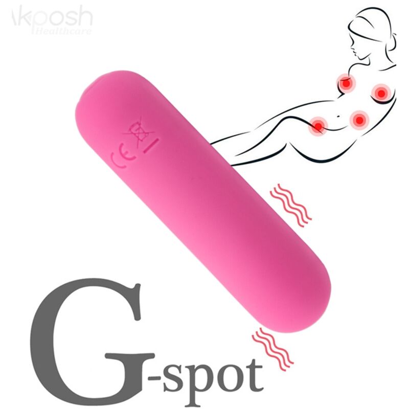 ARMONY - SPLASH HAHA VIBRATEUR BULLET SILICONE 10 VIBRATIONS 75 X 19 CM ROSE - Sensualia