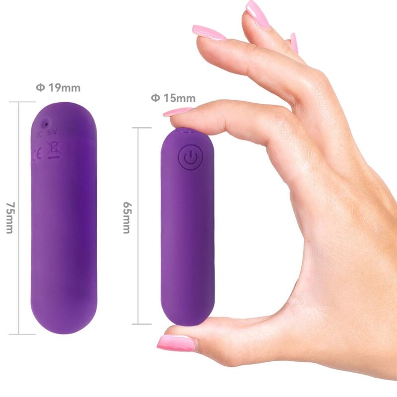ARMONY - SPLASH HAHA VIBRATEUR BULLET SILICONE 10 VIBRATIONS 75 X 19 CM VIOLET - Sensualia