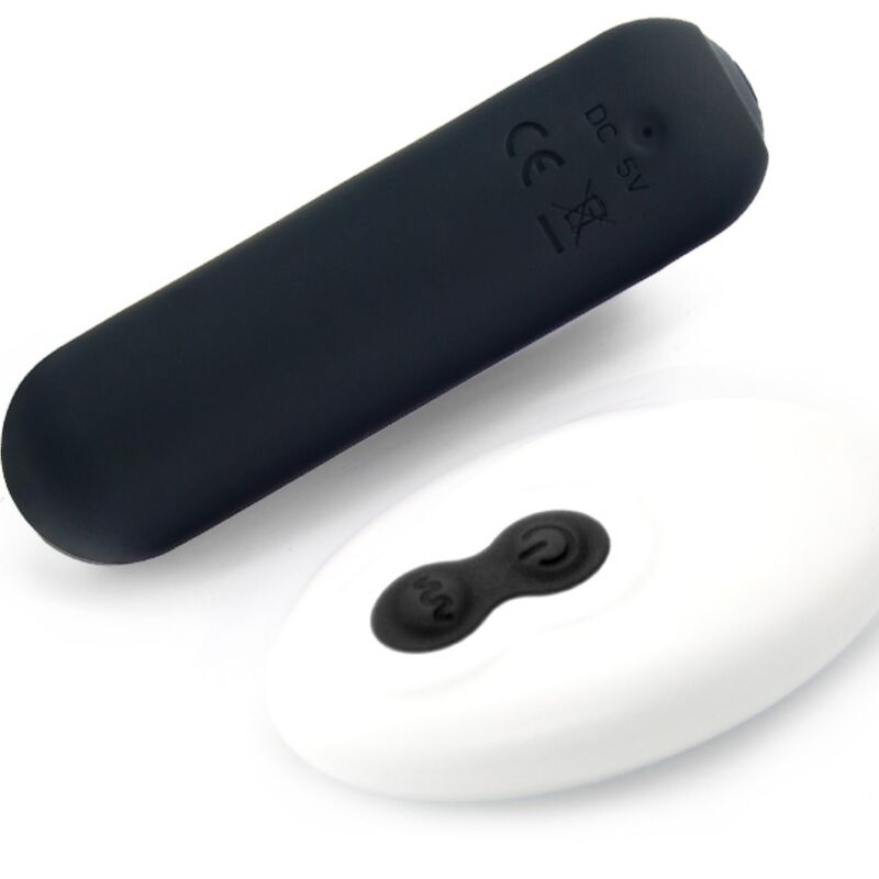 ARMONY - SPLASH JOIE VIBRATEUR BULLET TÉLÉCOMMANDE EN SILICONE 10 VIBRATIONS 75 X 19 CM NOIR - Sensualia
