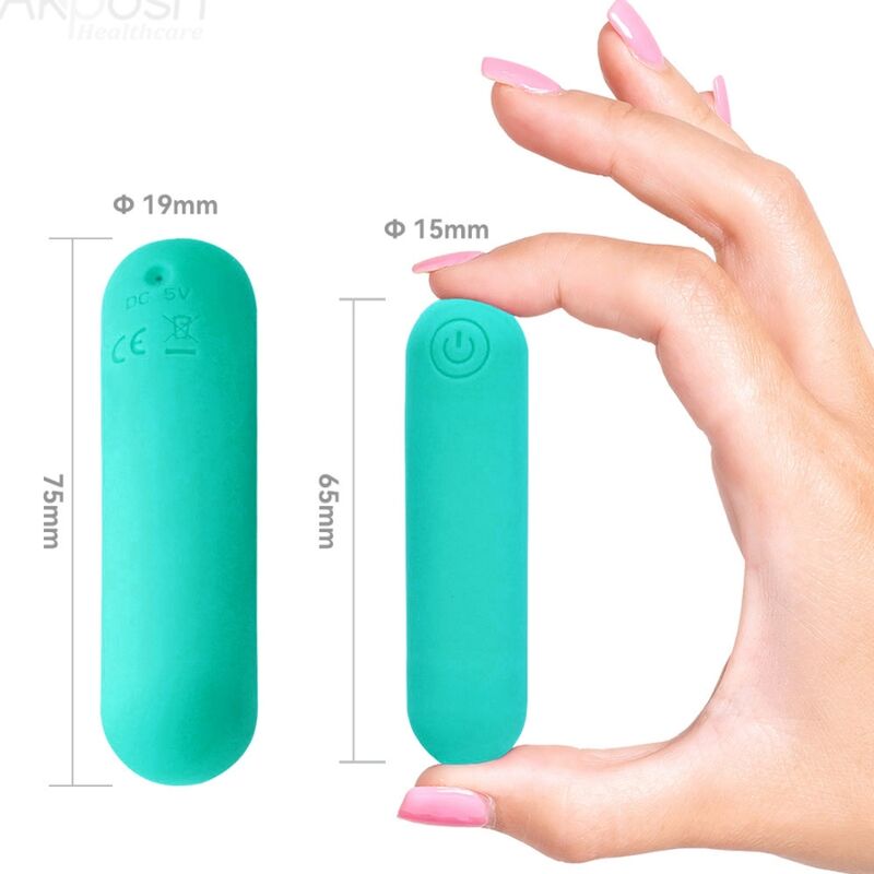 ARMONY - SPLASH HAHA VIBRATEUR BULLET SILICONE 10 VIBRATIONS 75 X 19 CM VERT - Sensualia