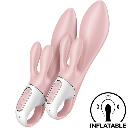 SATISFYER - AIR PUMP BUNNY 3 VIBRATEUR GONFLABLE LAPIN ROSE - Sensualia