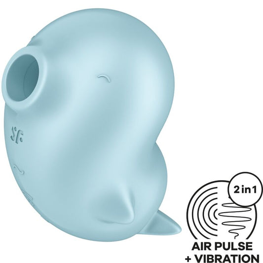 SATISFYER - SASSY SEAL STIMULATEUR ET VIBRATEUR BLEU - Sensualia