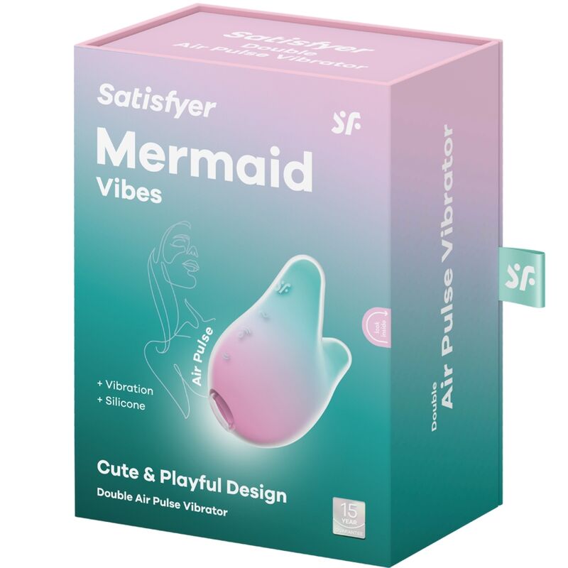 SATISFYER - MERMAID VIBES STIMULATEUR & VIBRATEUR MENTHE ET ROSE - Sensualia