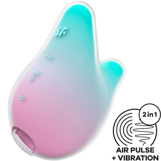 SATISFYER - MERMAID VIBES STIMULATEUR & VIBRATEUR MENTHE ET ROSE - Sensualia