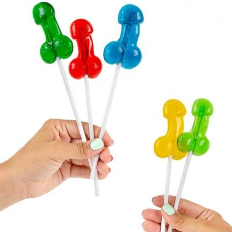 SECRETPLAY - AFFICHAGE ASSORTIMENT DE SUCETTES PÉNIS AVEC ALCOOL 40 UNITÉS - Sensualia