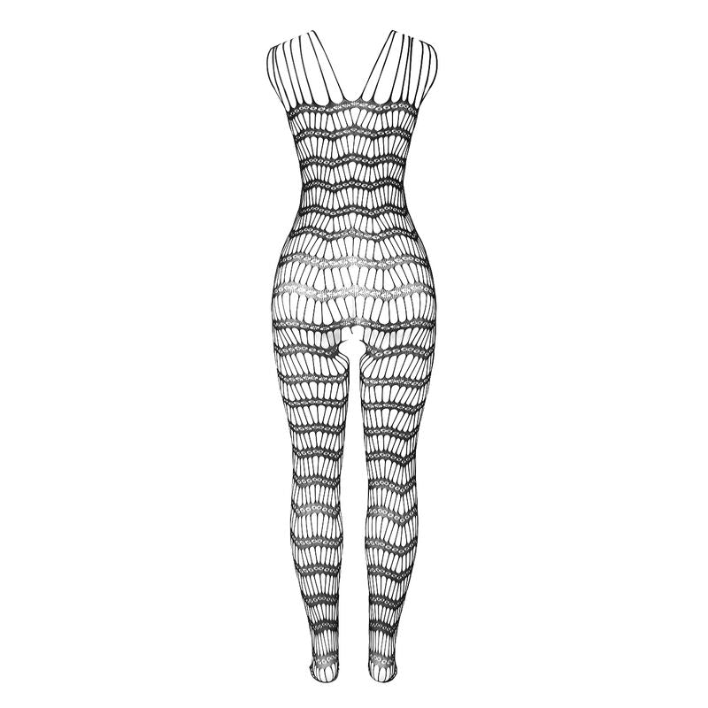 SUBBLIME - 951696 BODYSTOCKING RÉSILLE OUVERT AVEC BRETELLES SUR LES ÉPAULES NOIR TAILLE UNIQUE - Sensualia
