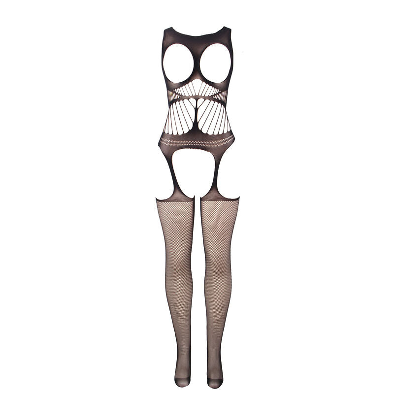 SUBBLIME - 951900 BODYSTOCKING RÉSILLE SANS FOURRURE AVEC COQUE ET ÉPAULES OUVERTES NOIR TAILLE UNIQUE - Sensualia