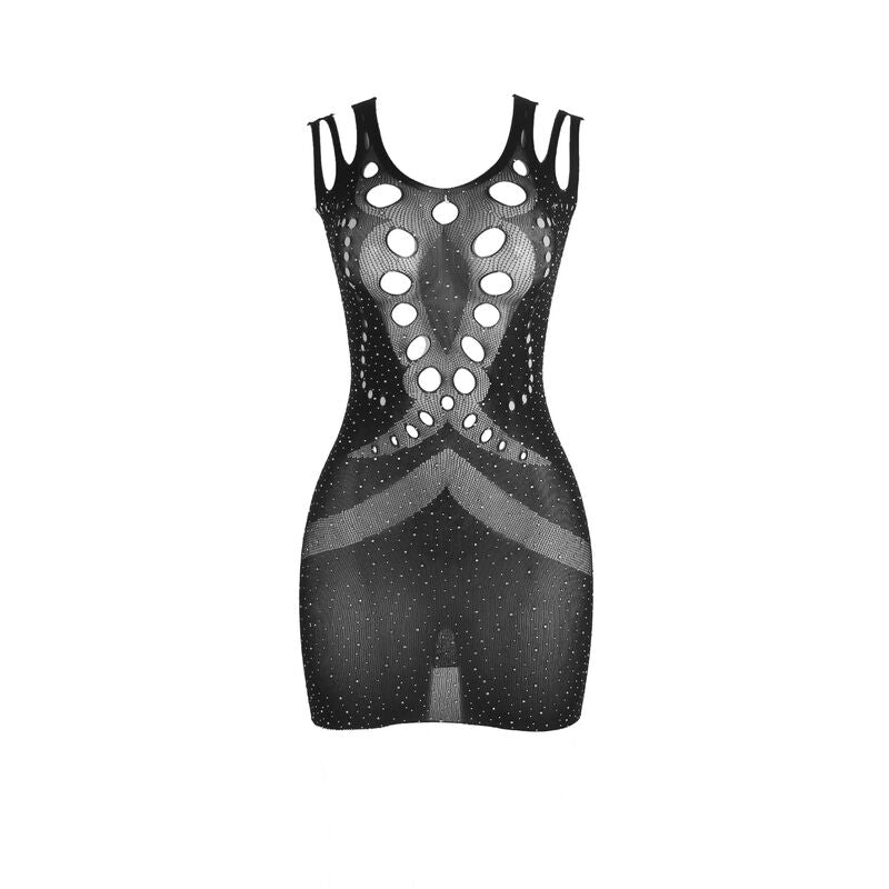 SUBBLIME - 952198 ROBE RESILLE AVEC DIAMANTS BRILLANTS NOIR TAILLE UNIQUE - Sensualia