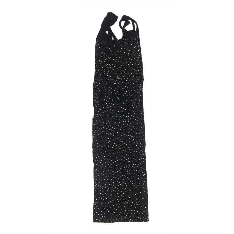 SUBBLIME - 952198 ROBE RESILLE AVEC DIAMANTS BRILLANTS NOIR TAILLE UNIQUE - Sensualia