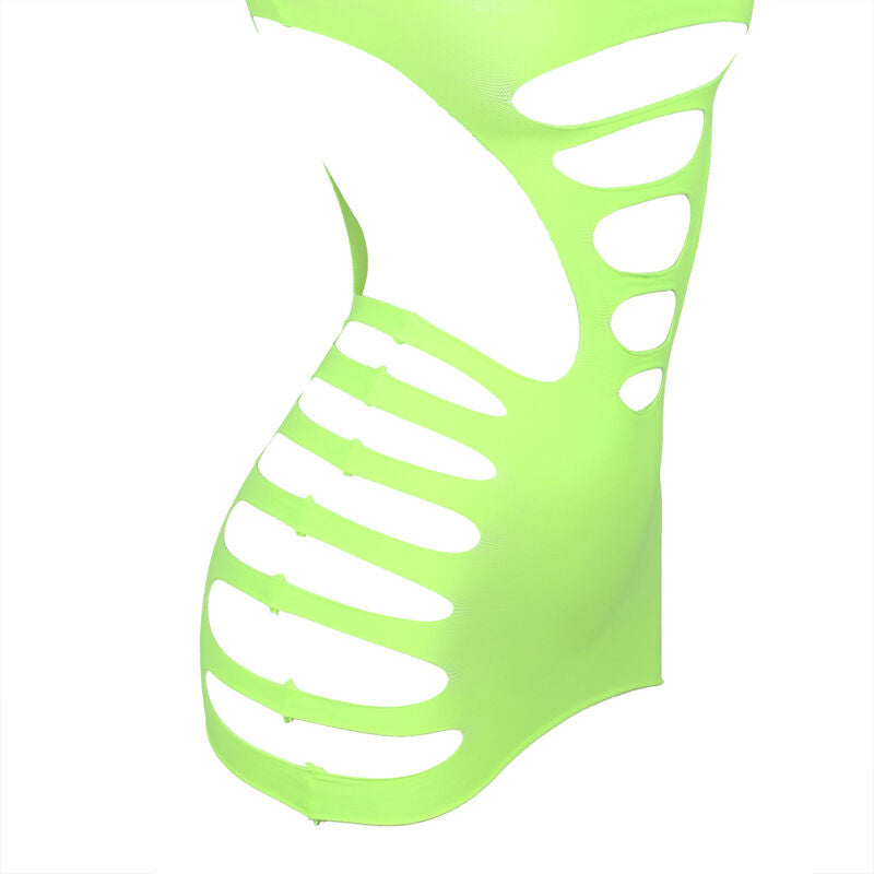 SUBBLIME - 952280 ROBE RÉSILLE ÉLASTIQUE MANCHES LONGUES VERT TAILLE UNIQUE - Sensualia