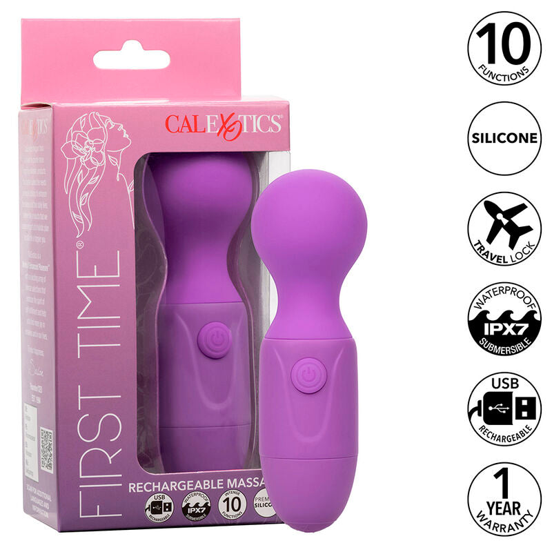 CALEXOTICS - FIRST TIME MASSEUR RECHARGEABLE 10 VIBRATIONS VIOLET - Sensualia