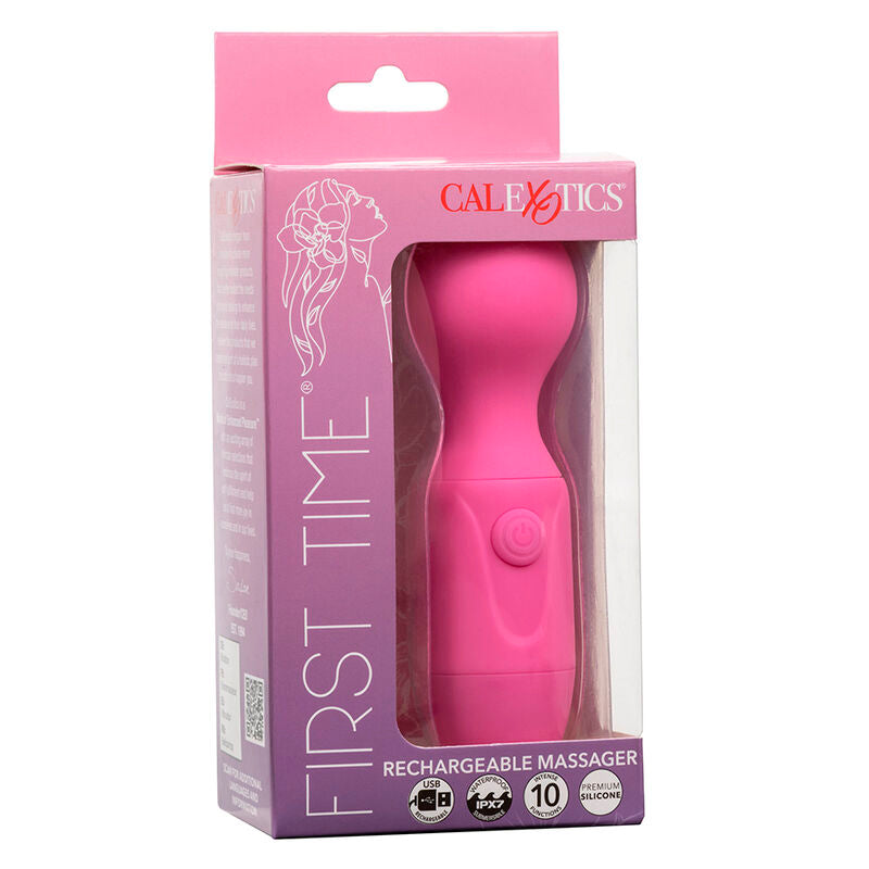 CALEXOTICS - FIRST TIME MASSEUR RECHARGEABLE 10 VIBRATIONS ROSE - Sensualia
