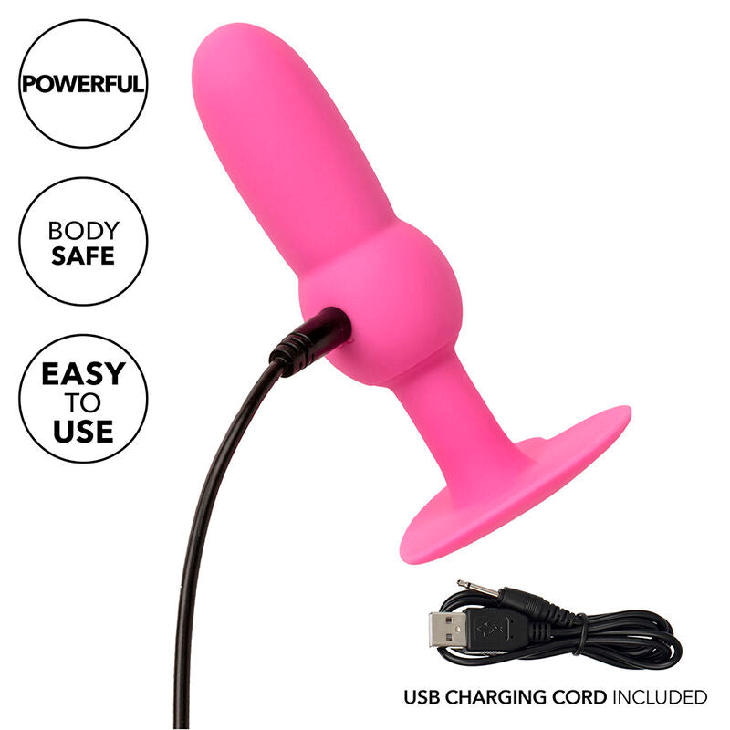CALEXOTICS - FIRST TIME SONDE ANAL PLUG PERLÉE 10 VIBRATIONS ROSE - Sensualia