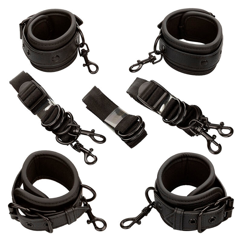 CALEXOTICS - NOCTURNAL CEINTURE DE LIT RÉGLABLE EN CUIR NOIR - Sensualia