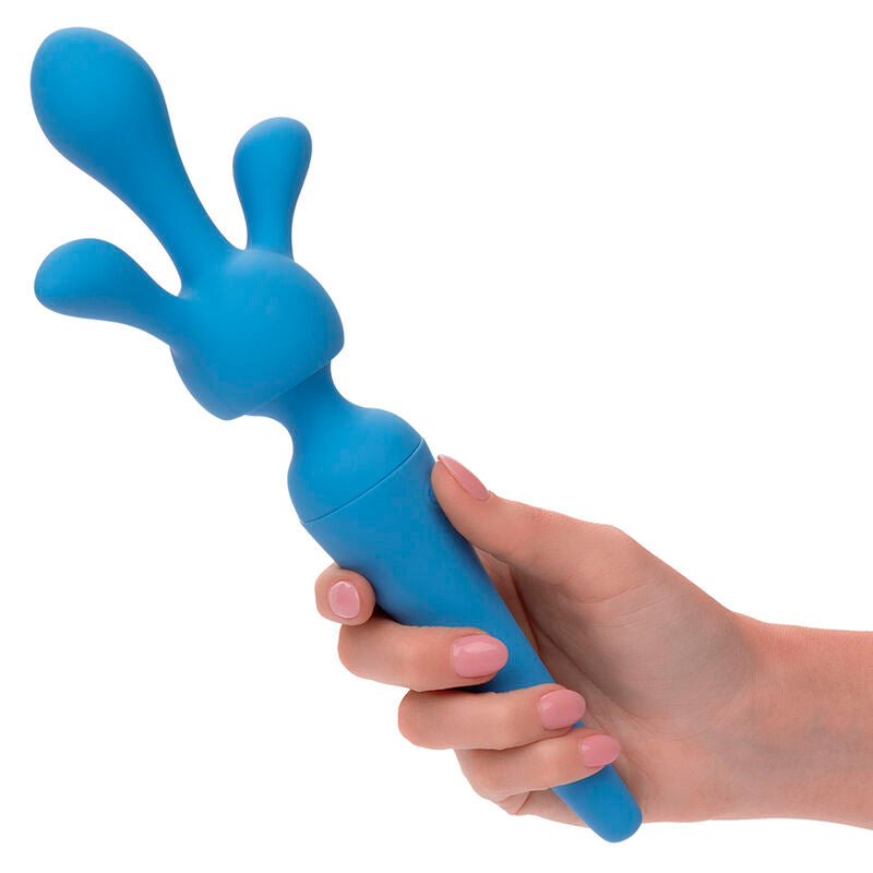 CALEXOTICS - COUTURE KIT VIBRATEUR WAND 10 VIBRATIONS BLEU - Sensualia