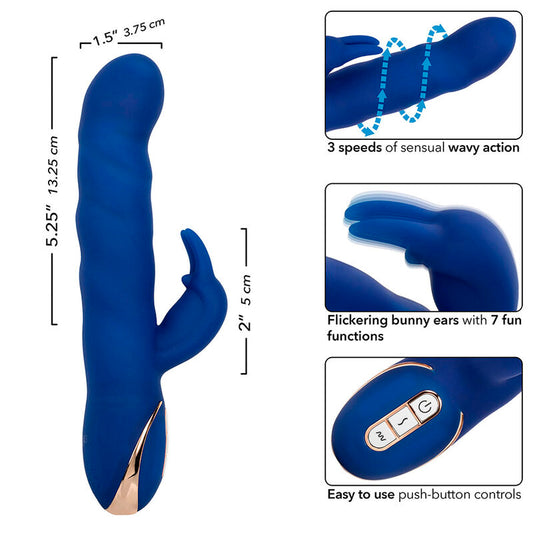 CALEXOTICS - JACK RABBIT VIBRATEUR WAVE MOTION BLEU - Sensualia