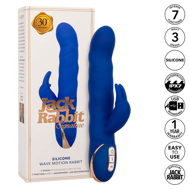 CALEXOTICS - JACK RABBIT VIBRATEUR WAVE MOTION BLEU - Sensualia