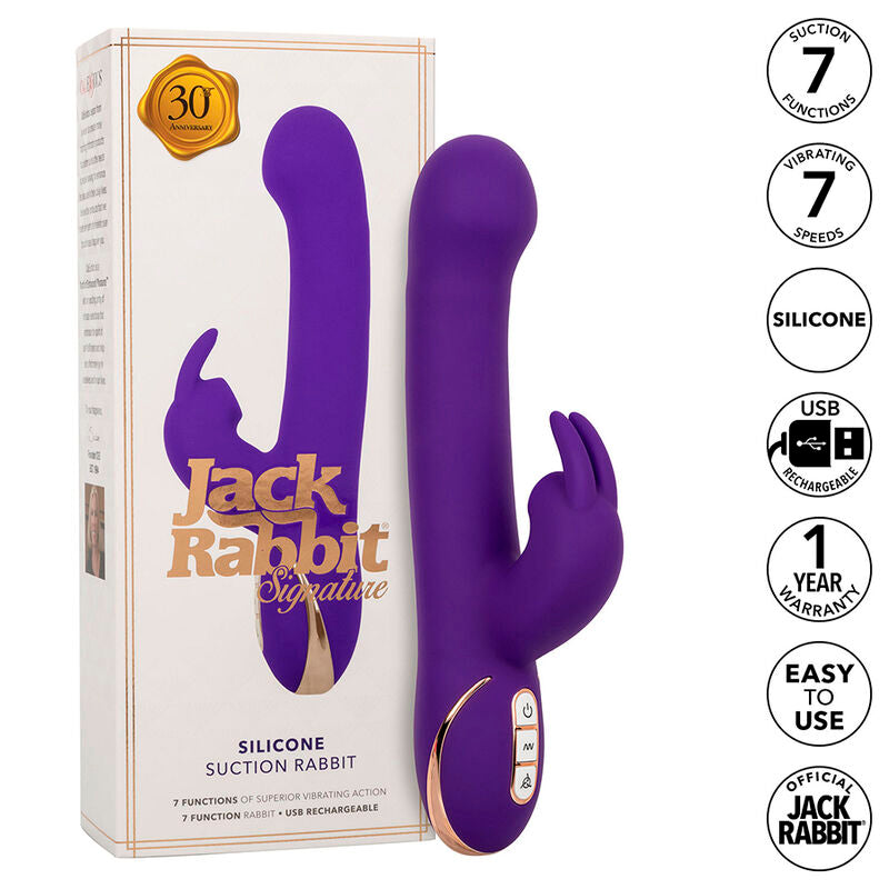 CALEXOTICS - JACK RABBIT VIBRATEUR & STIMULATEUR 7 MODES DE VIBRATIONS ET SUCCIONS BLEU - Sensualia