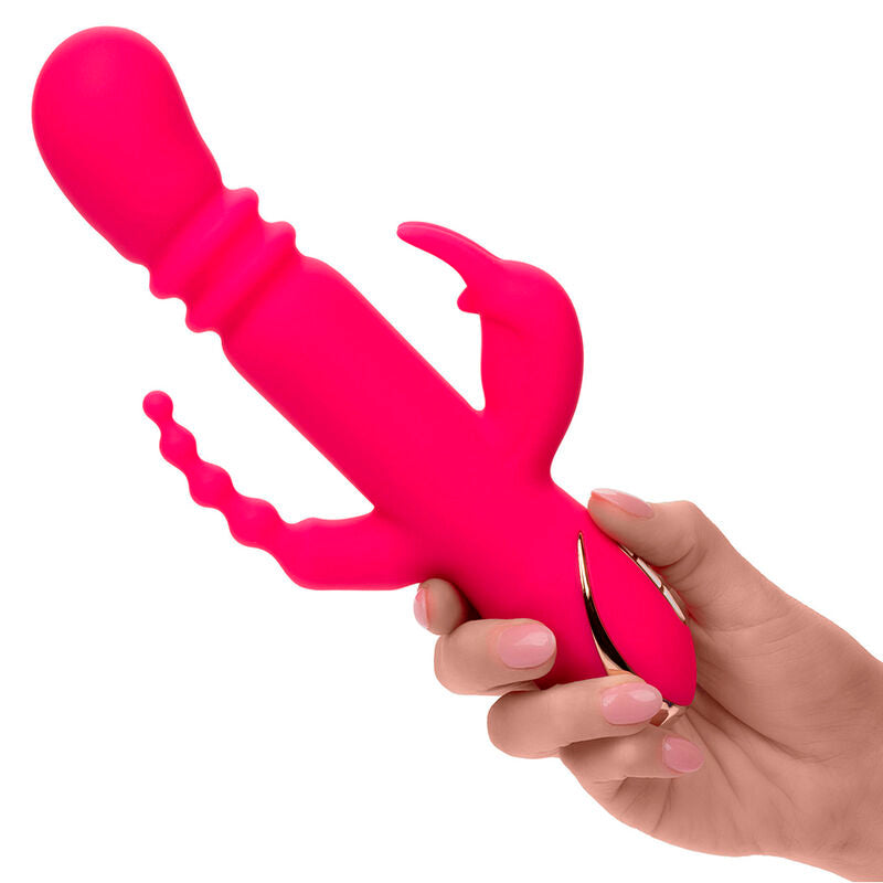 CALEXOTICS - JACK FANTASY TRIPLE VIBRATEUR CHAUFFANT LAPIN ROSE - Sensualia