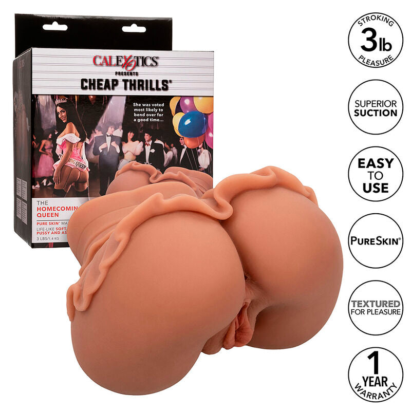 CALEXOTICS - LA REINE DU RETOUR À LA MAISON MASTURBATEUR DOUBLE RÉALISTE CARAMEL - Sensualia
