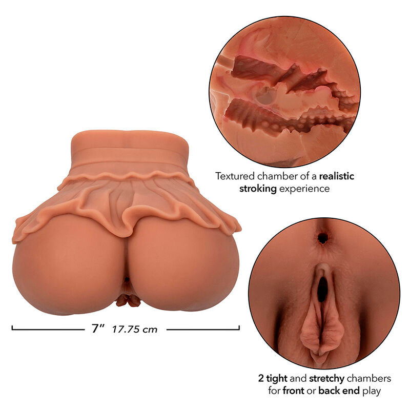 CALEXOTICS - LA REINE DU RETOUR À LA MAISON MASTURBATEUR DOUBLE RÉALISTE CARAMEL - Sensualia