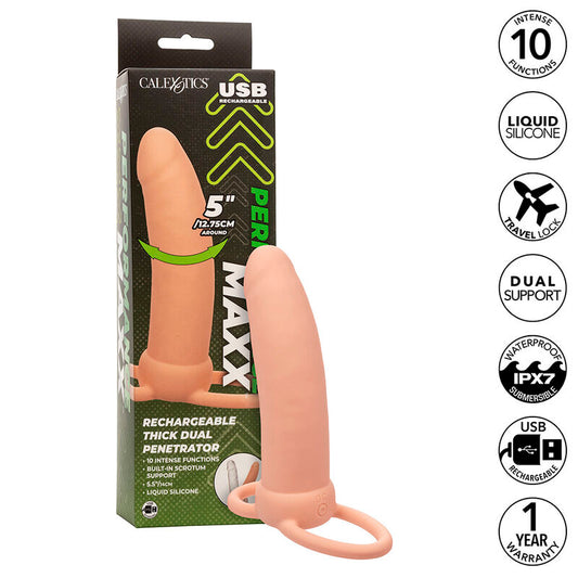 CALEXOTICS - MAXX THICK DOUBLE PÉNÉTRATEUR 10 VIBRATIONS CHAIR - Sensualia