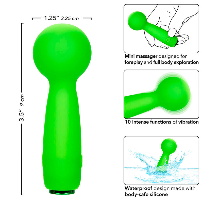 CALEXOTICS - NEON VIBES LE BUBBLY VIBE MINI MASSEUR 10 VIBRATIONS VERT - Sensualia