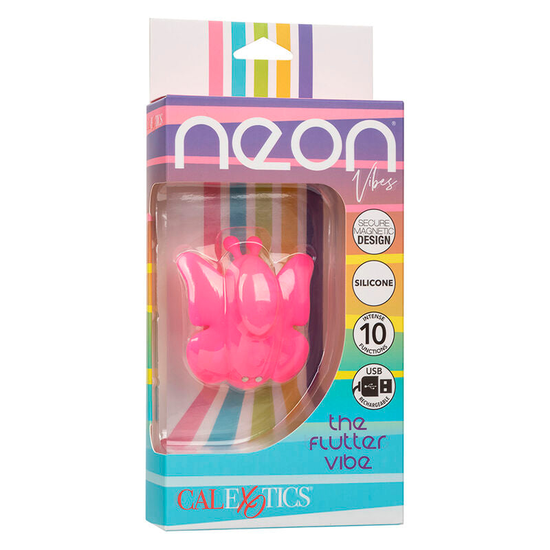 CALEXOTICS - NEON VIBES FLUTTER VIBE STIMULATEUR 10 VIBRATIONS ROSE - Sensualia