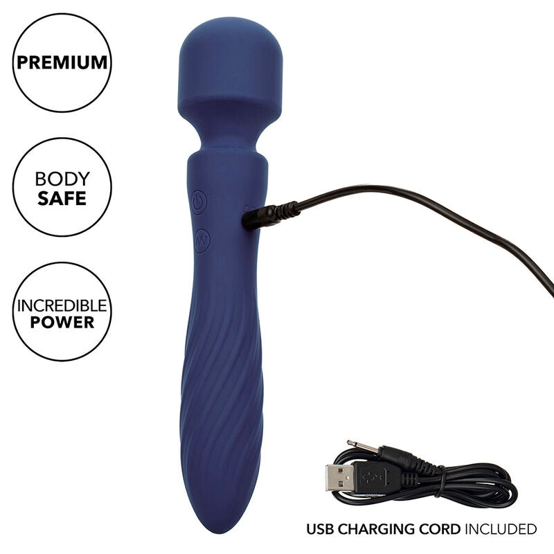 CALEXOTICS - CHARISMA MYSTIQUE MASSEUR DOUBLE MOTEURS 12 FONCTIONS 20,5 CM X 4,5 CM VIOLET - Sensualia