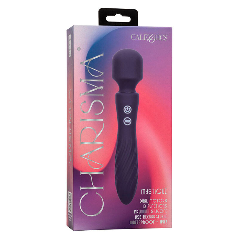 CALEXOTICS - CHARISMA MYSTIQUE MASSEUR DOUBLE MOTEURS 12 FONCTIONS 20,5 CM X 4,5 CM VIOLET - Sensualia