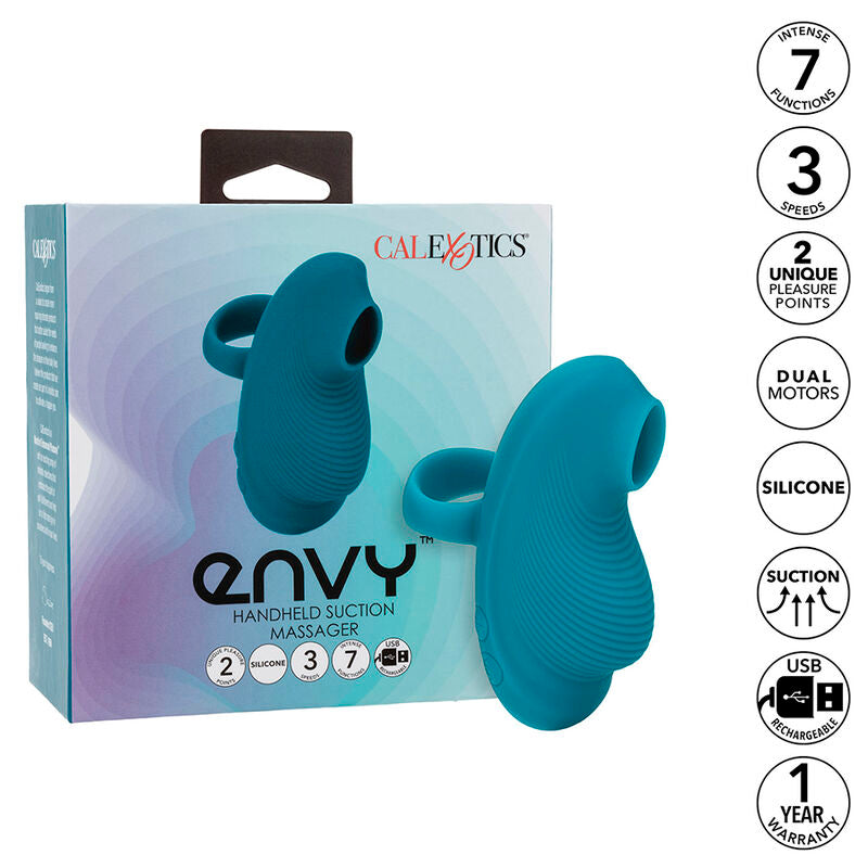 CALEXOTICS - ENVY MASSEUR À BILLE PORTABLE 7 VIBRATIONS BLEU - Sensualia