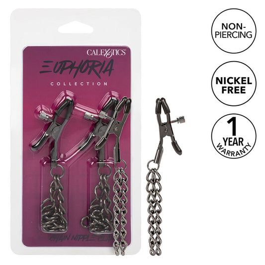 CALEXOTICS - EUPHORIA PINCES À TÉTONS CHAÎNE 14,5 CM - Sensualia